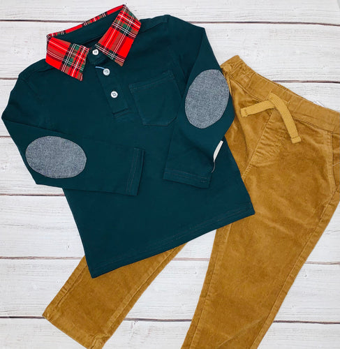 Boy Holiday Polo with Corduroy Pants