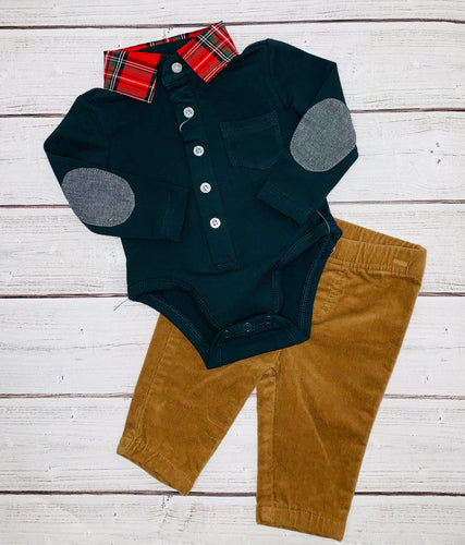 Baby Holiday Polo & Corduroy Pant Set