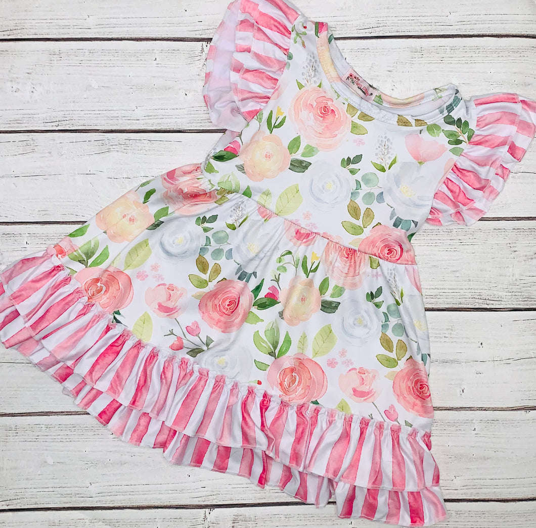 Sweet Floral Girls Dress