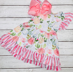 Sweet Floral Girls Dress