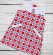 Load image into Gallery viewer, Blue &amp; Red Plaid Dress