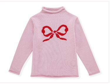 Pink Red Bow Sweater