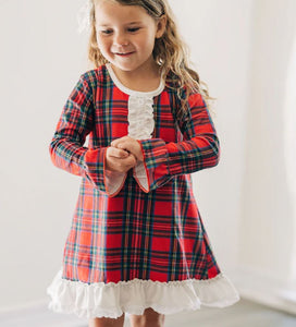 Tartan Holiday gown with Bloomers