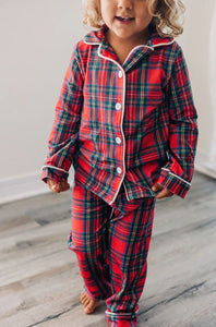 Tartan Holiday Button Down Pajamas